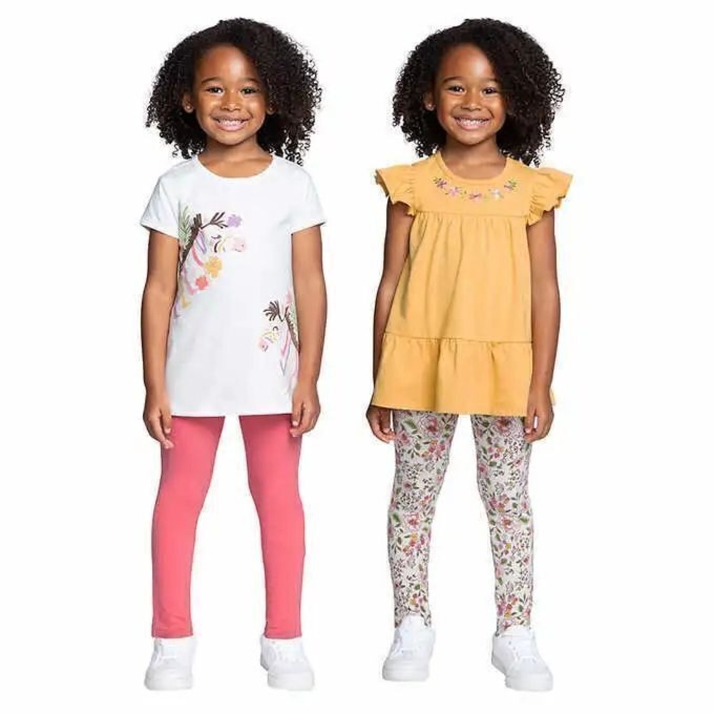 Kids Headquarters Kids' 4-Piece Unicorn and Floral‎ Pattern Set Size 3T